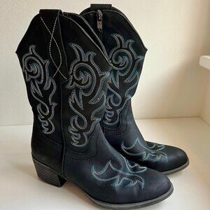 Vepose Women's Mid Calf Embroidered Cowboy Boots | Size 7
